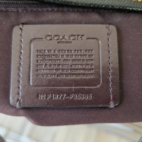 Coach City Zip Tote Tattoo Embroidery Black Crossgrain Leather+Matching Wallet - Picture 15 of 16